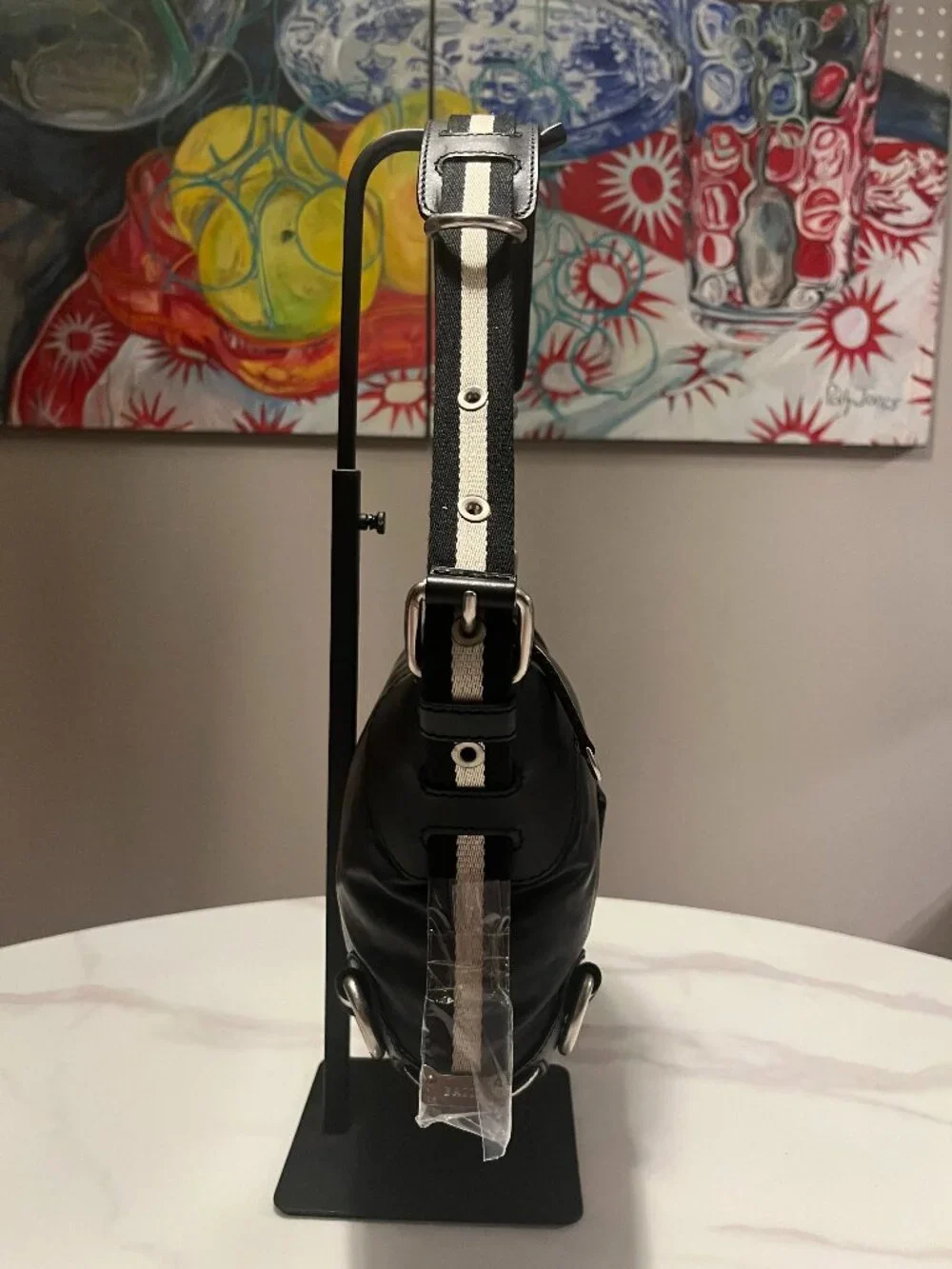 Bally Black Leather Hobo Shoulder Bag + Dust Bag - Picture 6 of 15